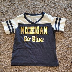 Colosseum Kids Navy and White University Of Michigan Tee